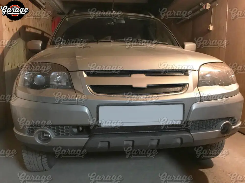 Зимние колпачки чехол для Chevrolet Niva 2009 on решетка радиатора из АБС пластика