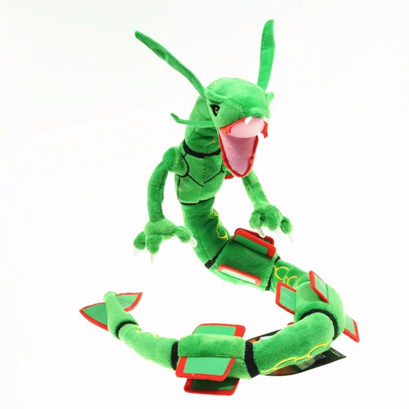 Аниме мультфильм зеленый черный Rayquaza плюшевые игрушки мягкие чучело куклы 83 см