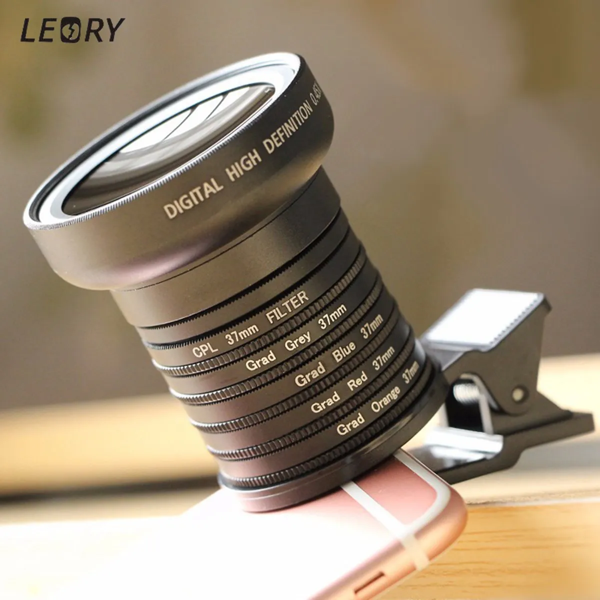 

LEORY Universal 11 in 1 Wide Angle Macro Lens Gradient Filter Lens For Smart Phone HD Phone Camera Lens Mobile Phone Accessories