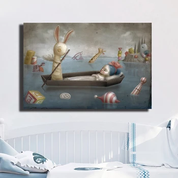 

The Death Girl By Mark Ryden Wall Art Canvas Painting Poster Abstract Print Decorative Picture for Living Room Home Decoration