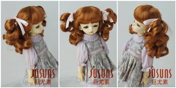 JD405 1/6 1/4 1/3 BJD кукла парик YOSD MSD SD довольно bjd syntheitc мохер парики 6-7 дюймов 7-8 дюймов 8-9inchinch волос аксессуары для куклы