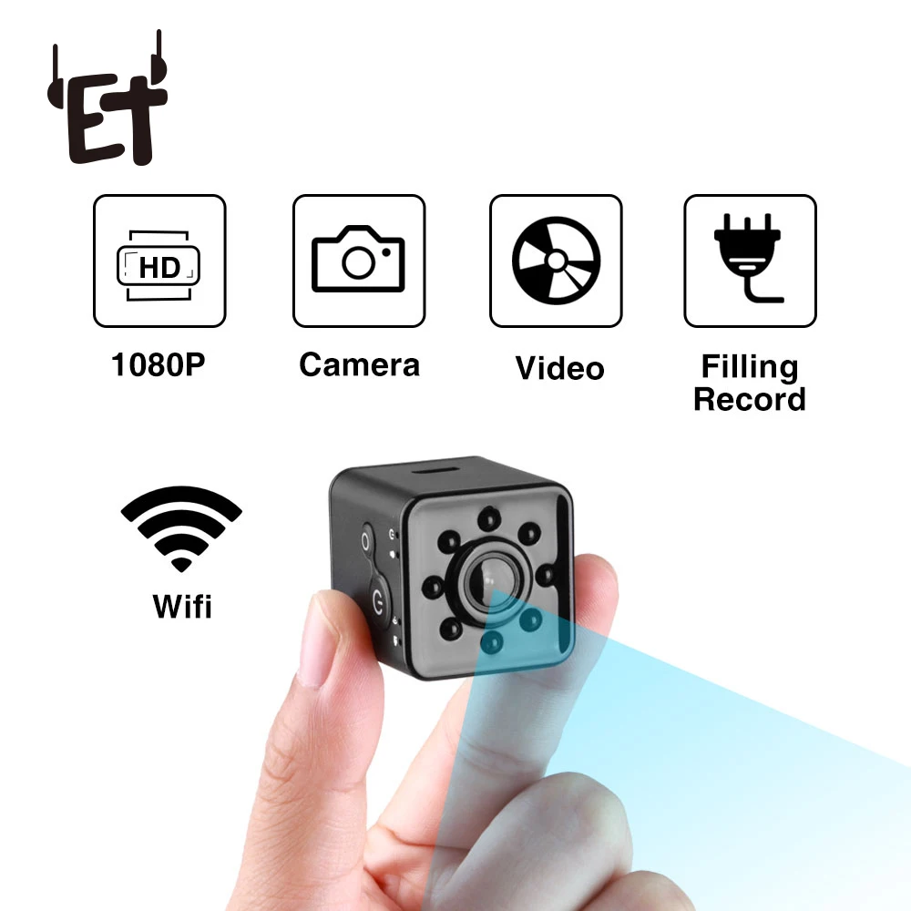 

ET SQ13 & SQ12 Mini Wifi Camera HD 1080P Waterproof Video Recorder Digital Camera Night Vision Wide-Angle Sports Cam Camcorder