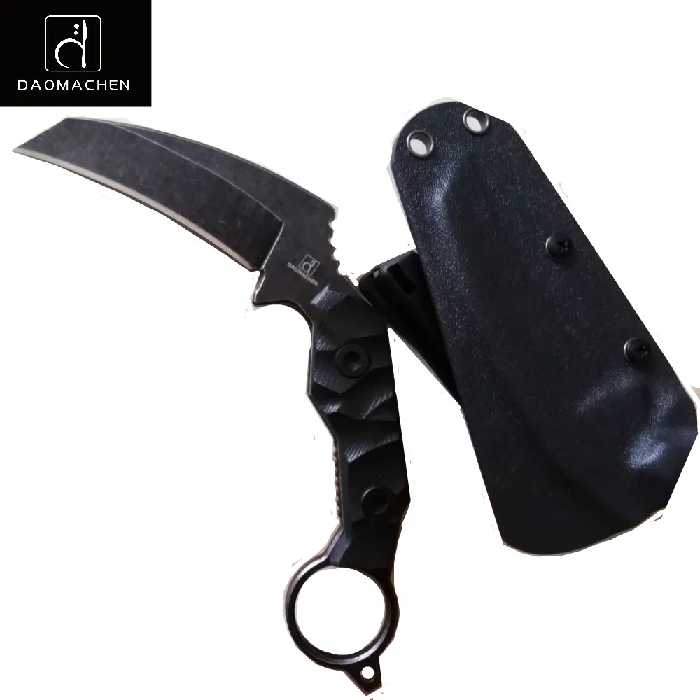 Тактический нож Karambit для кемпинга, выживания, охотничьи ножи, многофункциональные инструменты D2 лезвия с оболочкой Kydex