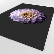 Else, черный пол, фиолетовый, желтый цветок, Цветочный 3d принт, не скользит, микрофибра, для гостиной, декоративный, современный, моющийся коврик