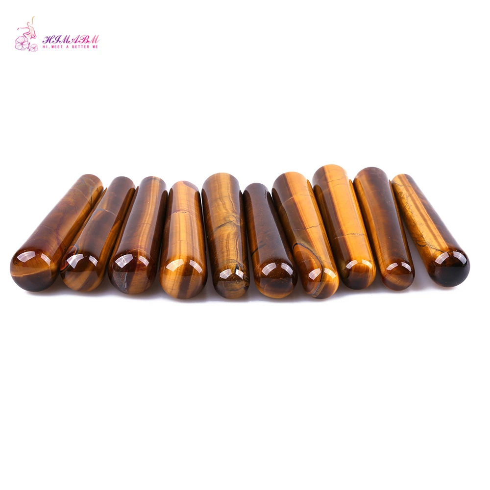 HIMABM Tiger Eye Wand Reflexology Massage Crystal Energy Healing Wholesale HIMABM Tiger Eye Wand Reflexology Massage Crystal Energy Healing Wholesale