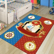 Синий и красный моряки якоря декоративные 3d печать нескользящие микрофибры Детские украшения для детской комнаты коврик детский коврик