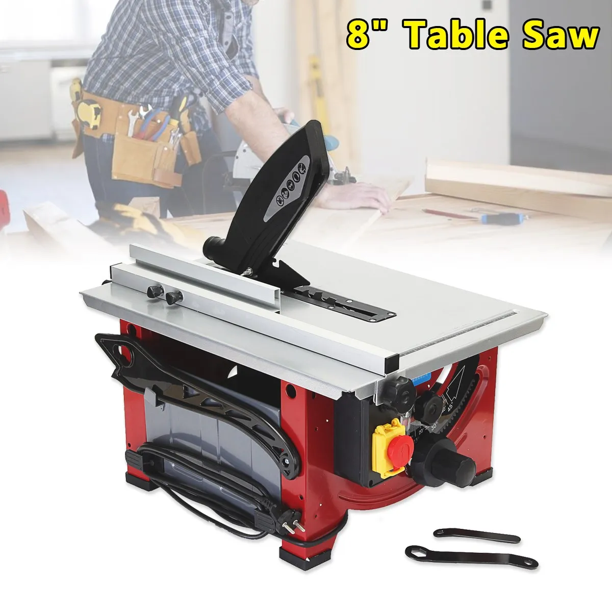 

900W 230-240V 50HZ 4800r/min DIY Multifunctional Wood Timber Bench Table Saw 210mm 8inch Sliding Wood Board Cutter Electric Saws
