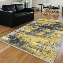 Else amarillo gris líneas mezcladas geométricas Vintage Retro 3d impresión antideslizante KILM lavable decorativo KILM alfombra Bohemia