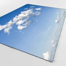 Еще голубое небо, белые облака природа 3d принт Нескользящие из микрофибры Гостиная современные декоративные моющийся коврик