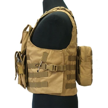 

Nylon Pockets Male Vests MOOLE Military SWAT Sleeveless Jacket Tactical Khaki Vests Camouflage Detachable Coat Bullet Proof Vest