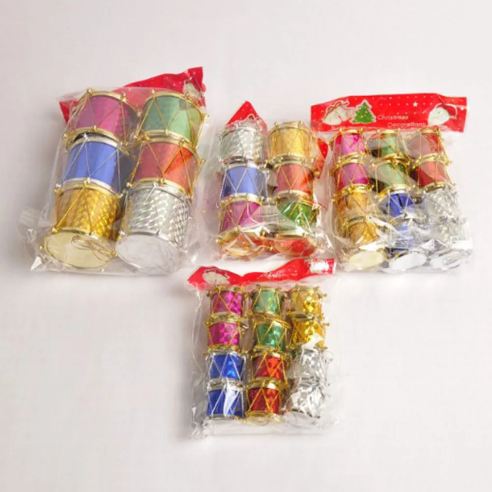 

Mixed Color Tabour Mini Drum Pendant Xmas Festival Christmas Tree Hanging Decor Decoration Gift Ornaments