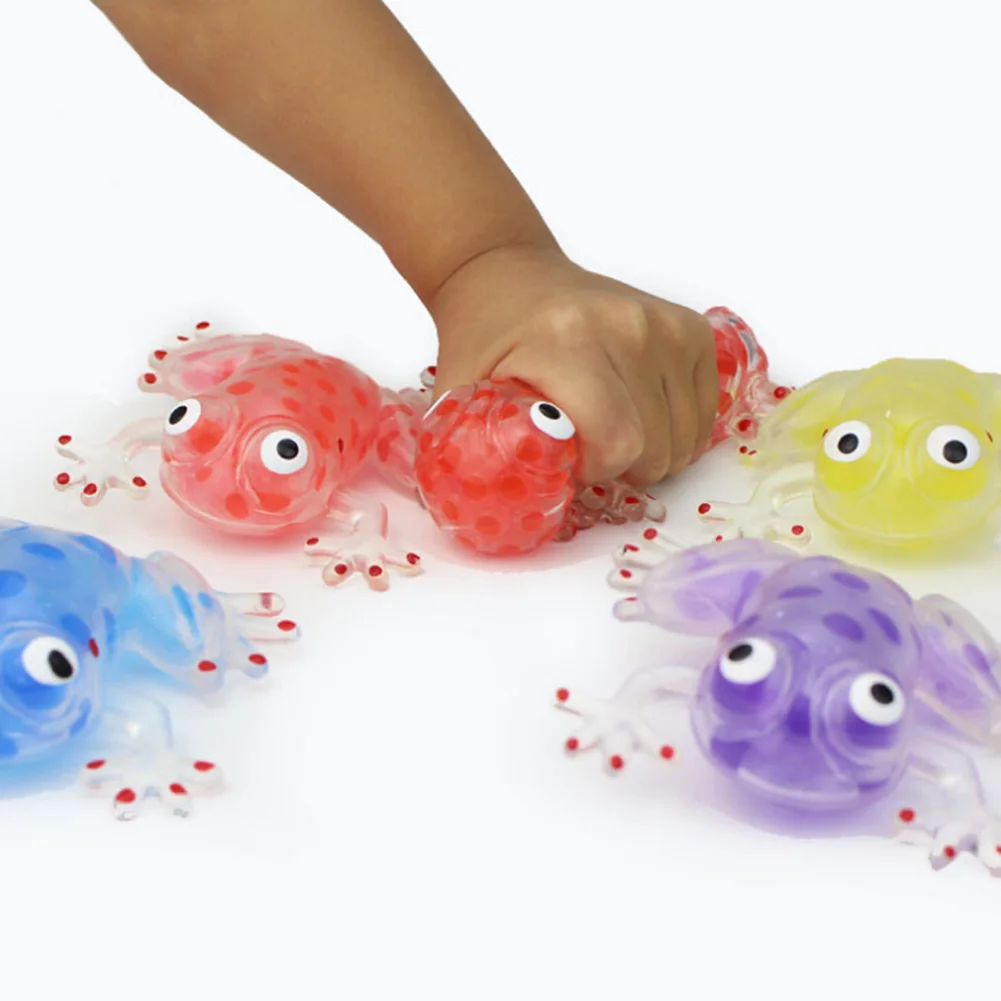 

New Arrivals Novelty Bead Stress Ball Sticky Squeeze Frogs Anti-Stress Autism Relief Toy For Kid Adult Gift