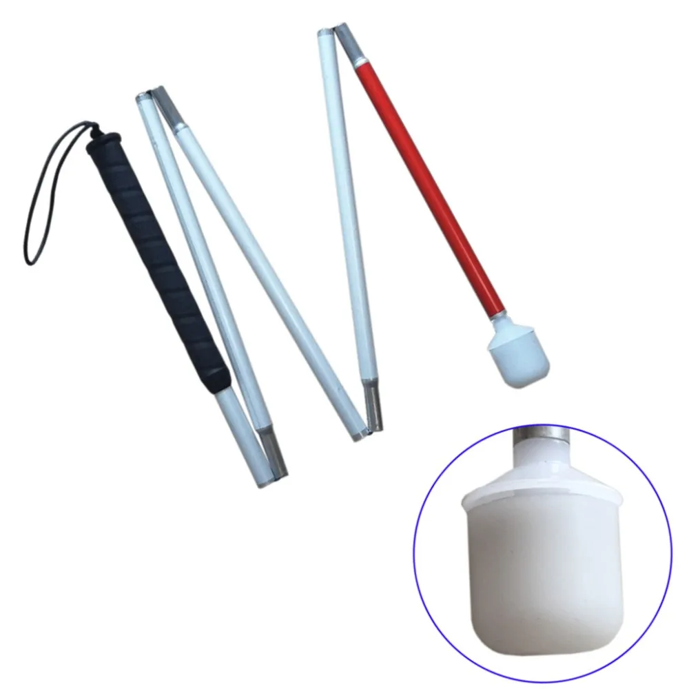 

105cm-155cm,black Handle, Aluminum mobility folding cane for the blind (folds down 5 sections)