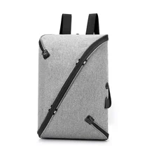 Мужской модный рюкзак с защитой от кражи, индивидуальный однотонный рюкзак с USB и зарядным портом, сумка для ноутбука