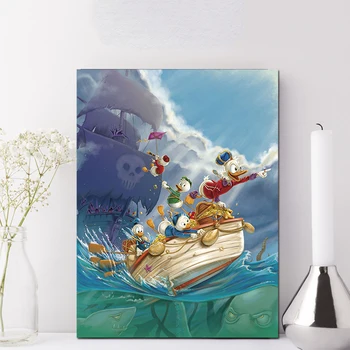 

Scrooges McDuckes Luck Of The North Carl Barks Canvas Painting Oil Print Poster Wall Art HD Picture for Living Room Home Decor