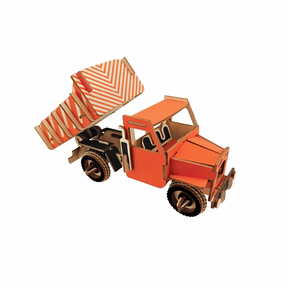 

3D Wooden Puzzle Toys Creative DIY Laser Cutting 3D Mechanical Model Game Assembly Toy Gift for Children Adult Dump Truck Crafts