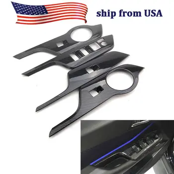 

Carbon Fiber Style ABS Car Door Handle Window Lift Switch Panel Trim Cover For Toyota CHR 2016-2018 Car Styling