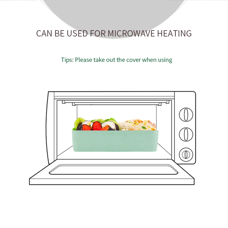 Трехслойный комплект контейнеров для завтрака японский Microwavable пшеничный соломенный Ланч-бокс es переносной пищевой контейнер для детей школьный обеденный ящик