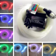 RGBW светодиодный волоконно-оптических звездный свет потолок комплект 200 шт./300 шт. 2 м 0,75 мм 300 м/ roll ПММА светодиодный свет машиниста РФ дистанционного