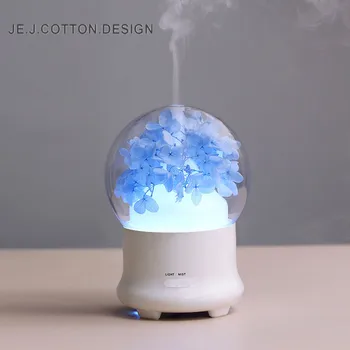 

100ML True Flower Ultrasonic Humidifier Air Freshener with Colorful LED Lamp Essential Oil Aromatherapy Aroma Diffuser for Home