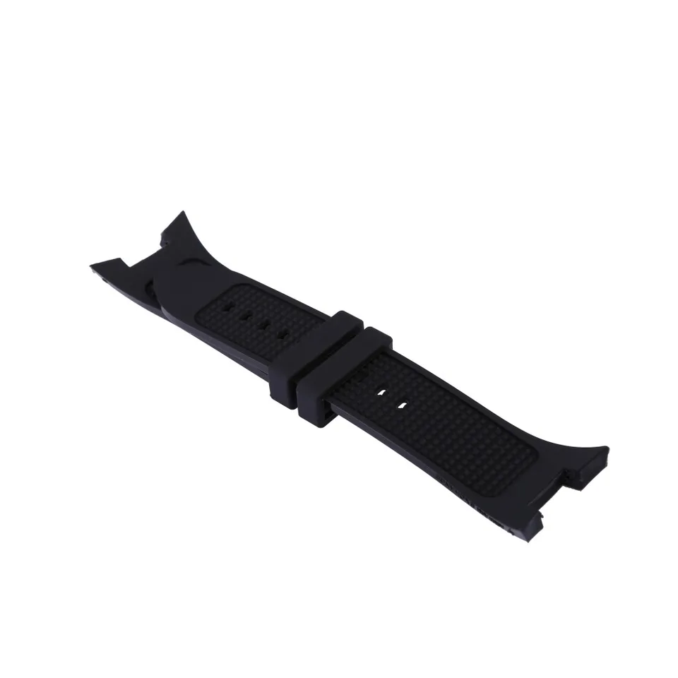 31mm Black Rubber Watch Strap Fits For 