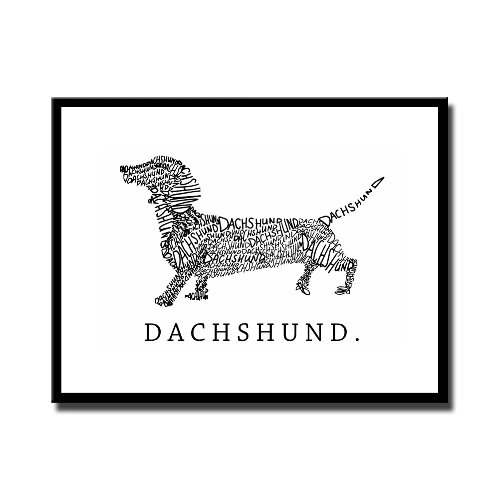 abstract dachshund painting