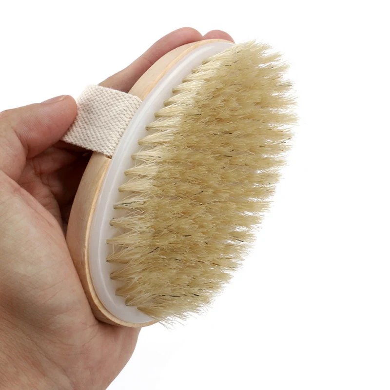 

Hot Dry Skin Body Soft natural bristle the SPA the Brush Wooden Bath Shower Bristle Brush SPA Body Brush without Handle