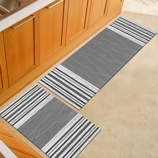 2pcs Non Slip European Modern Kitchen Mats Hotel Restaurant