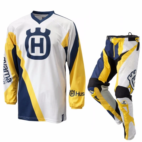 

Wholesale New Husqvarna Husky Style Motocross Racing Riding Sweatshirt + MX Motorcycle Pants Cycling Jersey suit trousers jacket