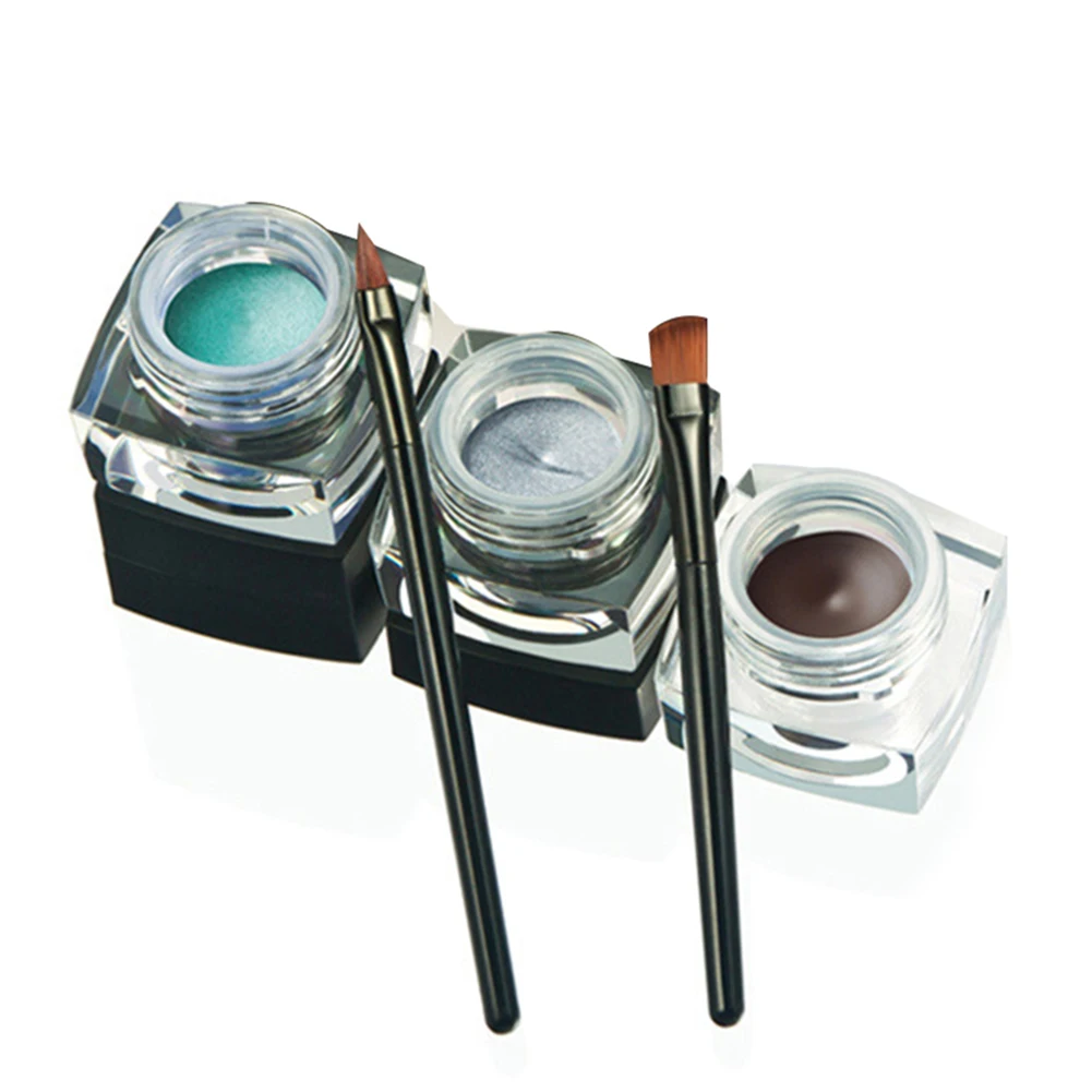 Long Lasting Eyeliner Cream Eyeshadow Eye Liner Brushes Beauty Makeup Cosmetic in Eye Shadow