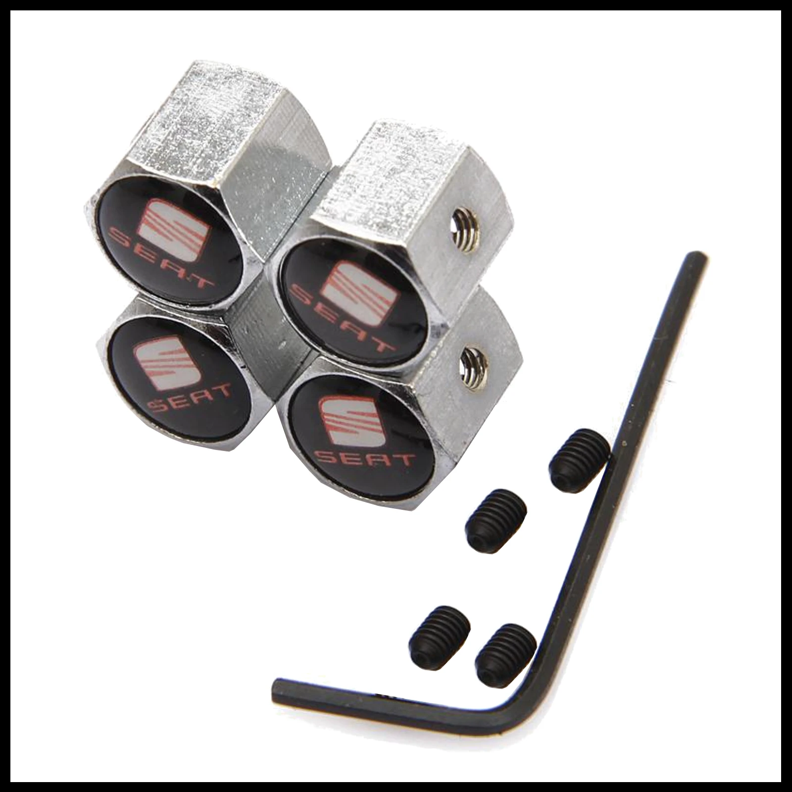 TAPONES ANTIRROBO PARA SEAT LEON IBIZA ATECA CUPRA VALVULA RUEDA LLANTA|Vástagos y tapas de válvulas| - AliExpress