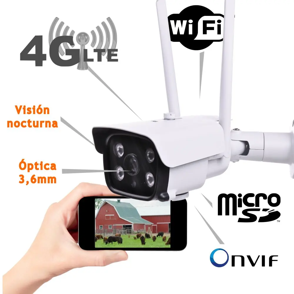 Jandel-Camara Ip 3G 4G Tarjeta Esterno Sd Wifi Hotspot-Camademi Di Vigilanza Con Wifi, Ámara, Vigancia, Seguridad