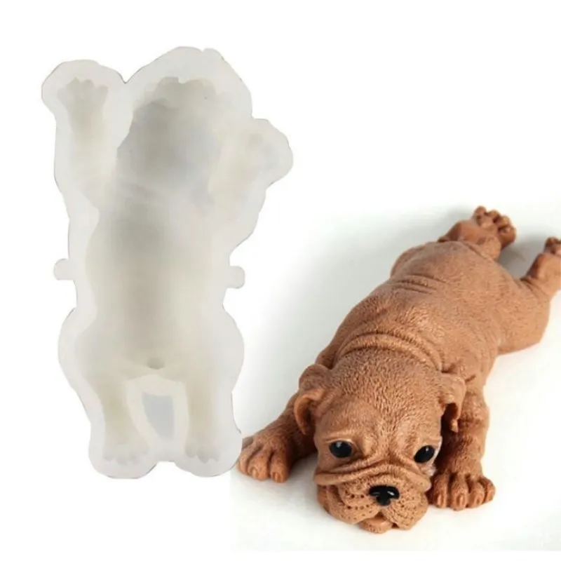 Силиконовые формы торт 3D Шарпей форма для мороженого пудинг jello быстрого охлаждения инструмент с милой собачкой Fondant(сахарная) Украшение F1278