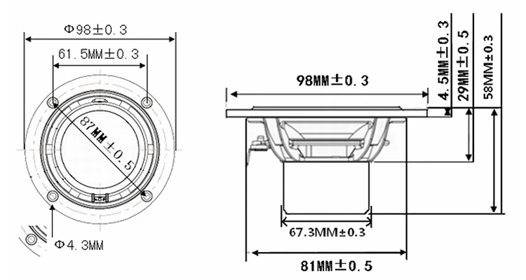 Tenghong 1 шт. 3 дюймов полный спектр Динамик Hi-Fi 4/8Ohm 15 Вт стекловолокнистая тканая бассейна Bluetooth Аудио Громкий Динамик СЧ открытая сделай сам