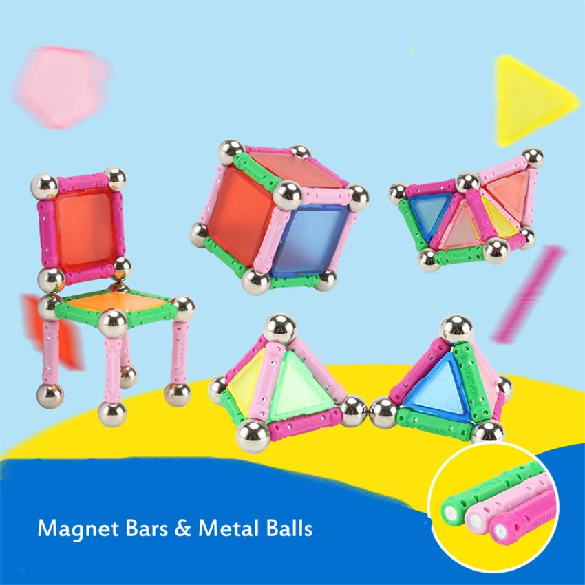2018 New Stick and Metal Balls Building Blocks Parent child