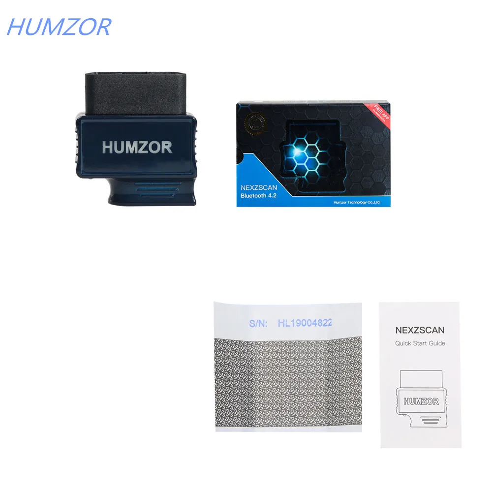 HUMZOR NEXZSCAN NL50 Bluetooth 4,2 Профессиональный OBDII сканирующий инструмент автомобильный считыватель кода для Android и iOS системы