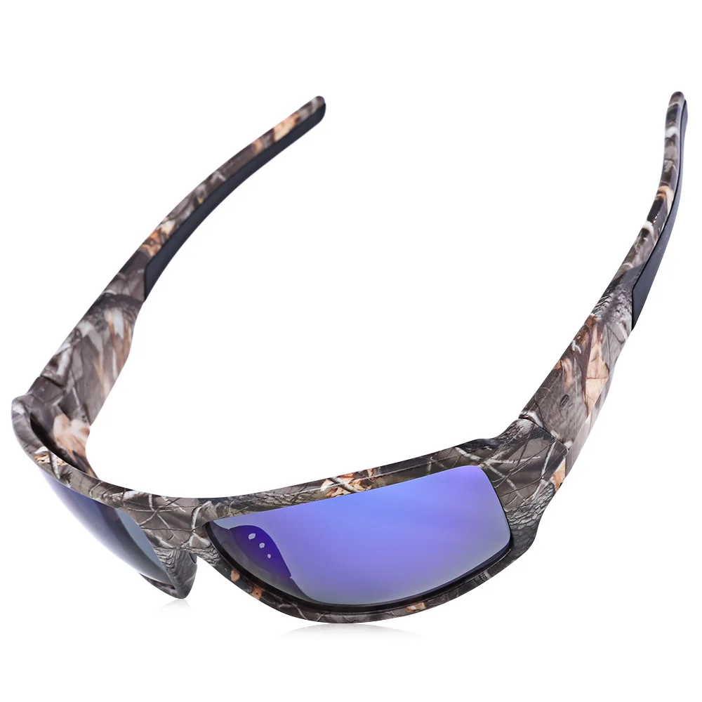 Наружные велосипедные очки спортивные камуфляжные рамки ветрозащитные поляризованные солнцезащитные очки для плавания - Цвет: Blue