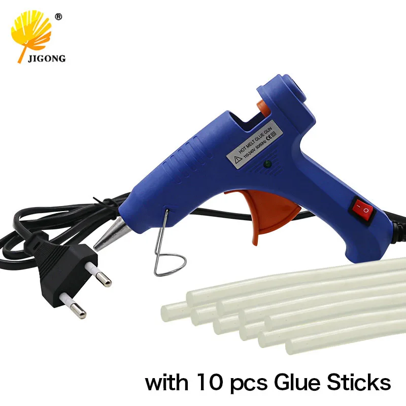 

20W EU Plug Hot Melt Glue Gun with 7.0mm Glue Stick Industrial Mini Guns Thermo Electric Heat Temperature Tool