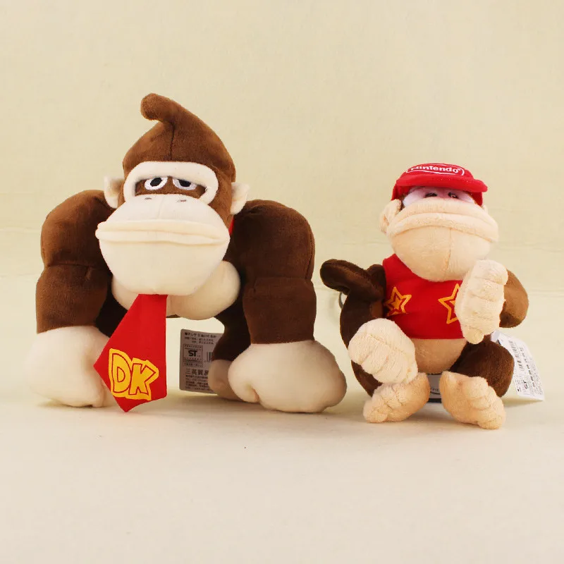 Супер Марио Плюшевые игрушки из мультфильма Животные кукла обезьяны и Donkey Kong для детей best рождественские подарки на день рождения 2 шт./компл