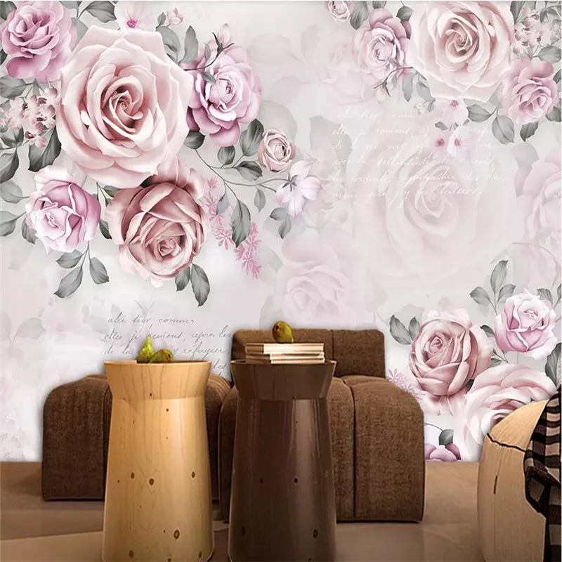 Dream Rose Bedroom Sofa TV background wall custom high-end mural factory wholesale wallpaper mural photo wall Dream Rose Bedroom Sofa TV background wall custom high-end mural factory wholesale wallpaper mural photo wall