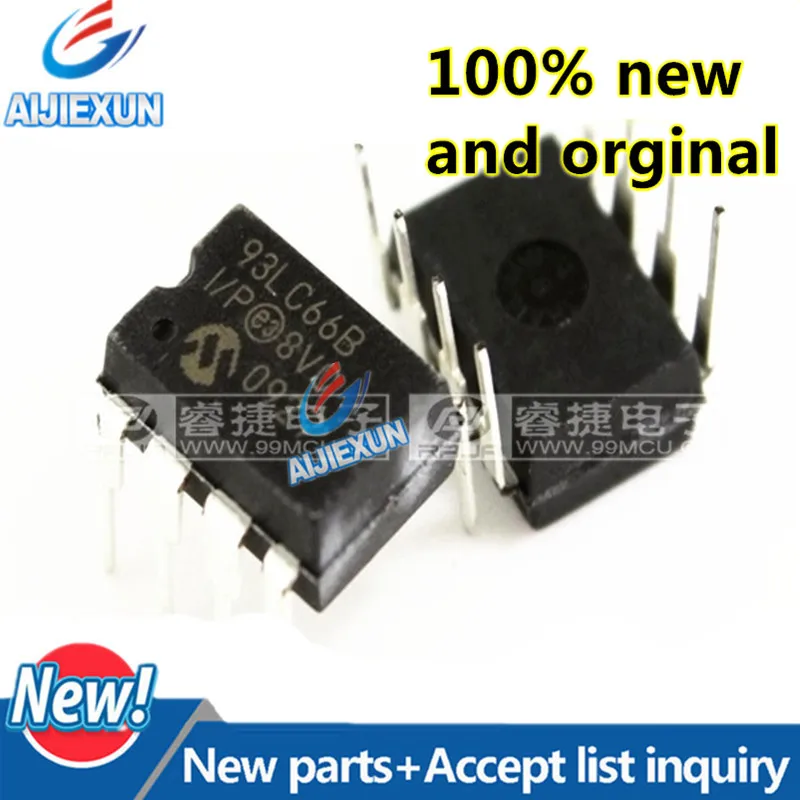 10 шт. 100% новые и оригинальные 93LC66B I/P 93lc66b DIP8 в наличии|Производство