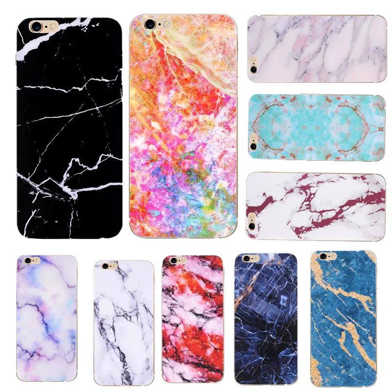 Granite Stone Marble Texture Pattern Case For iphone6 6S 7 8 Plus X Thin Coque iPhone 5S se Scrub iphone case |