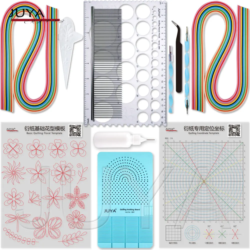 JUYA Quiling Paper and Tools Classic Set QK10 Round Board 2functions