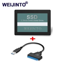 WEIJINTO SSD 60 Гб 240 ГБ 120 ГБ SSD 2,5 жесткий диск твердотельные диски внутренний SATA ssd128гб 256 ГБ и USB3.0 кабель sata3