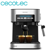 Cecotec cafetière Expresso Express numérique 20 Matic Mode automatique et manuel bras de Machine à café avec Double sortie avec réglage