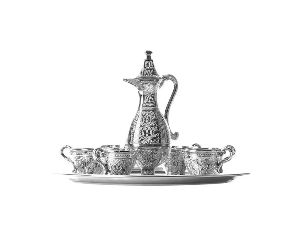 Zamzam набор для питья посеребренные поднос чашки исламский eid al adha подарок|Чашки и
