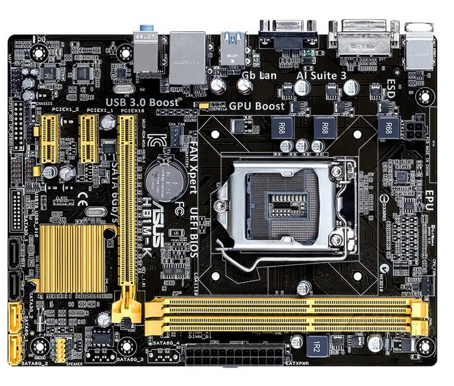 Socket LGA 1150 For ASUS H81M-K Original Used Desktop for Intel H81 Motherboard DDR3 USB3.0 SATA3 PCI-E3.0 | Компьютеры и офис