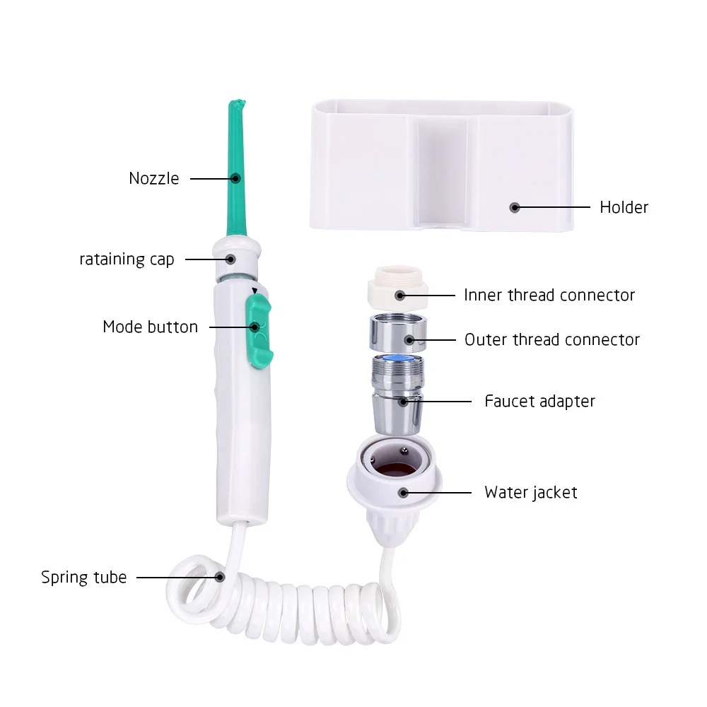 Najtaniej 6 dysze kran nić dentystyczna Oral Water Irrigator Jet Floss wdrożenie nawadnianie usta czyszczenie zębów Cleaner multi jet porady