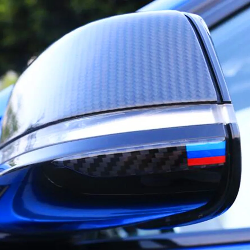 

2pcs Car Carbon Fiber Strip Protector Rearview Mirror Sticker For BMW M3 M5 X1 X3 X5 X6 E36 E39 E46 E30 E60 E92 f34 f10 f20