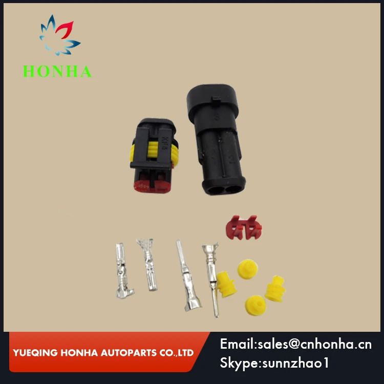 

2pin AMP 1,5 DJ7021-1.5 водонепроницаемый электрический разъем провода, разъем ксеноновой лампы Автомобильный разъем 282104-1/282080-1